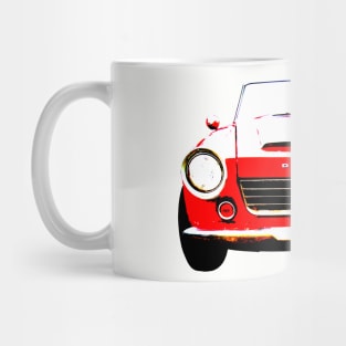 Datsun Roadster 1960s classic car high contrast red Mug